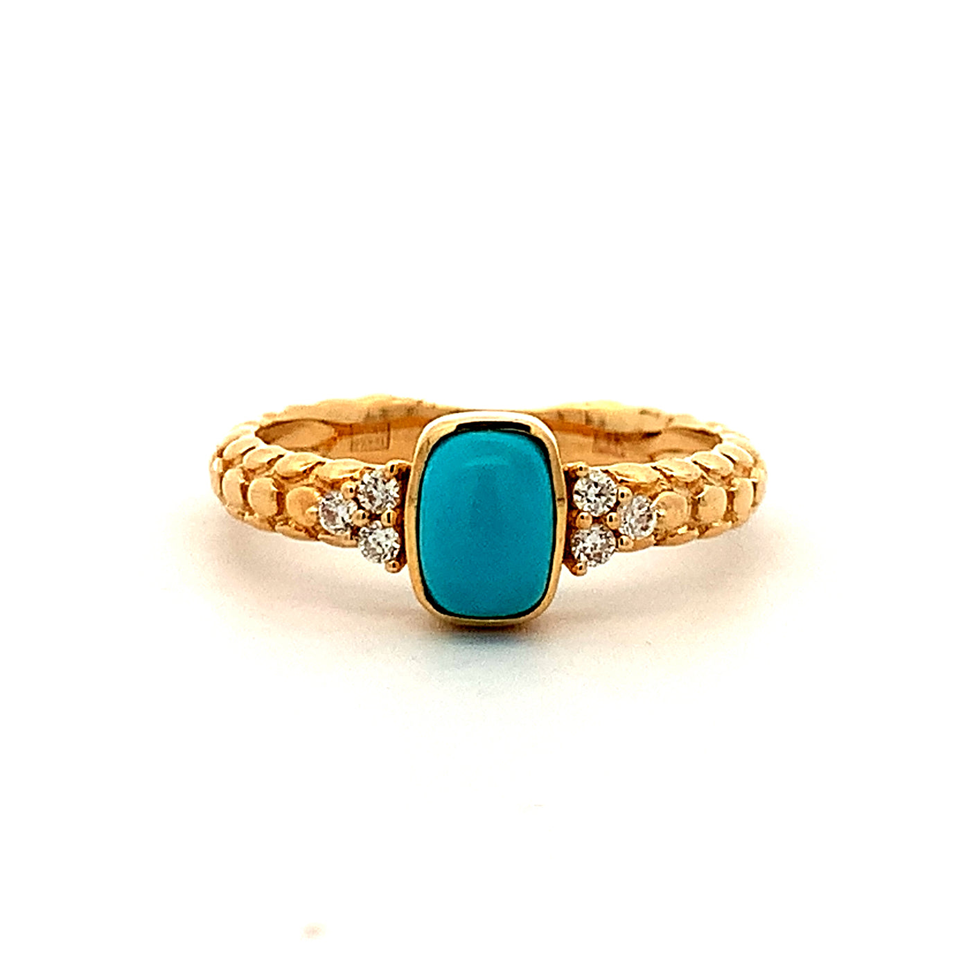 14KY TURQUOISE RING WITH DIAMONDS