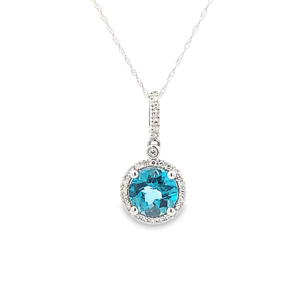14K White Gold London Blue Topaz Ring