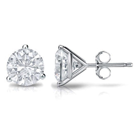 14K WHITE GOLD DIAMOND STUD EARRINGS .77CTW