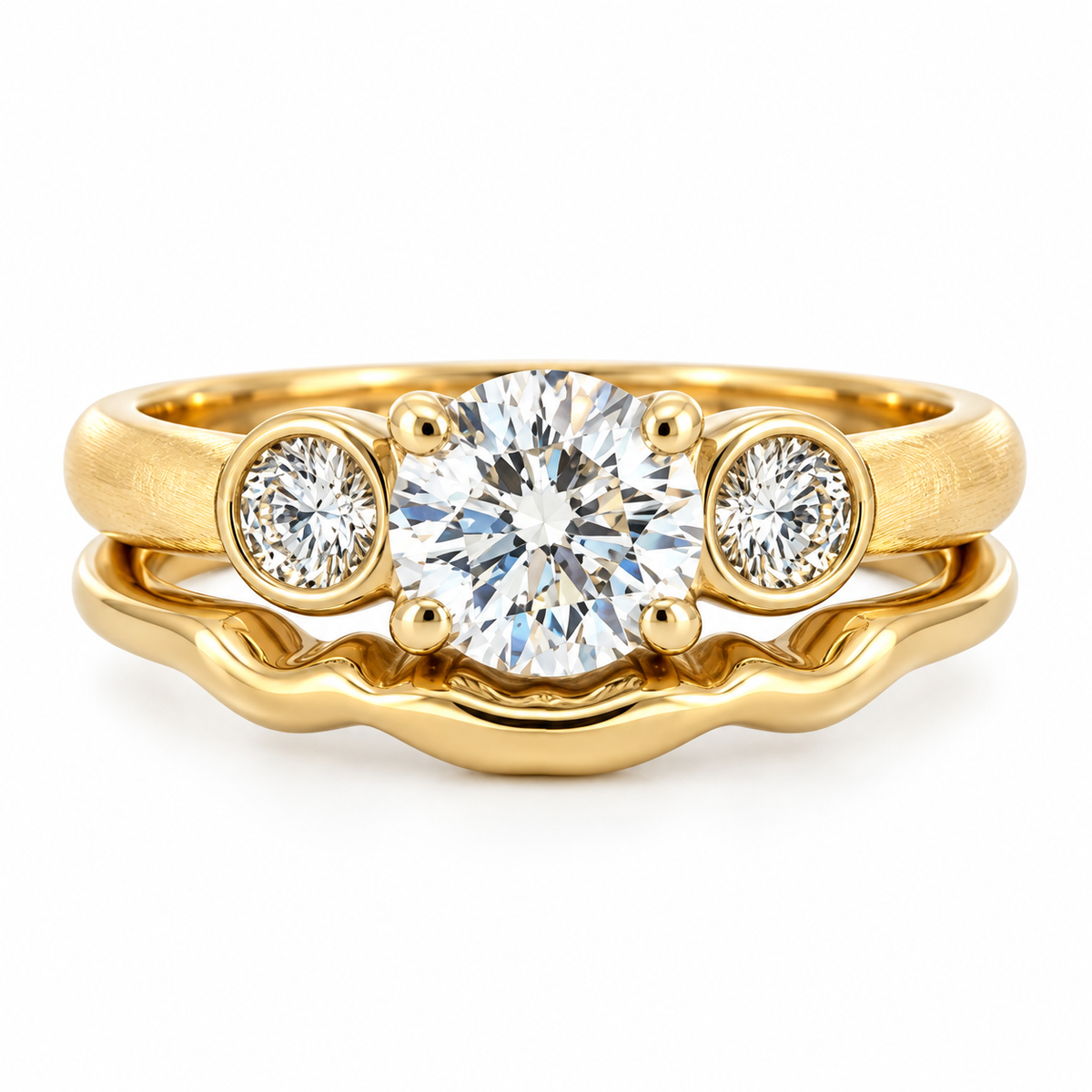 DIAMOND WEDDING SET IN 14K YELLOW
