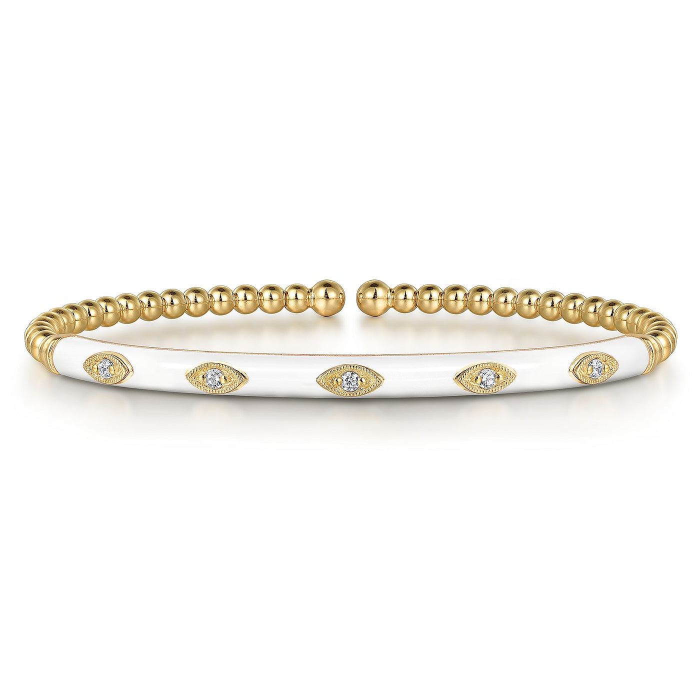 BUJUKAN SPLIT BANGLE WITH WHITE ENAMEL