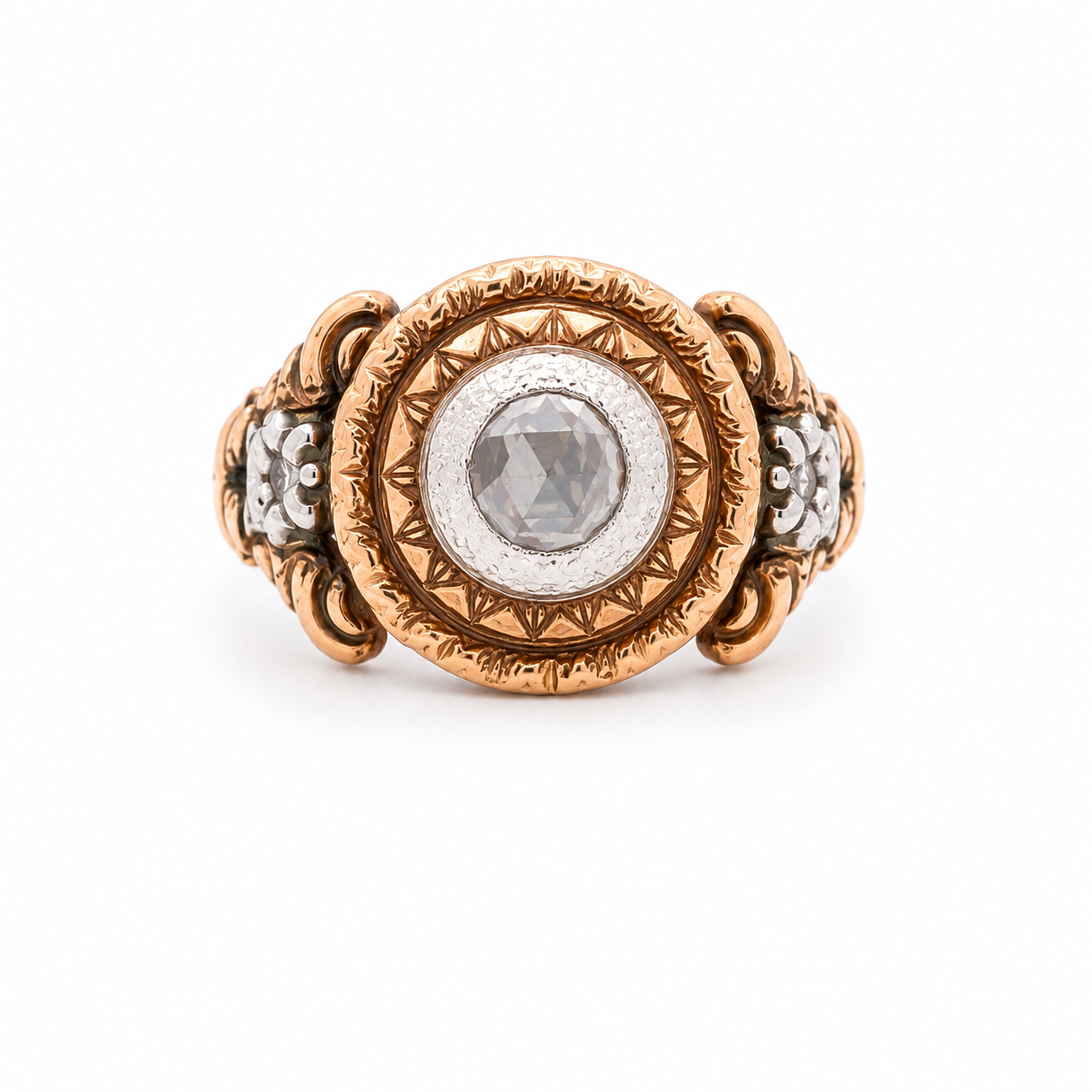 OLD MINE CUT ANTIQUE RING