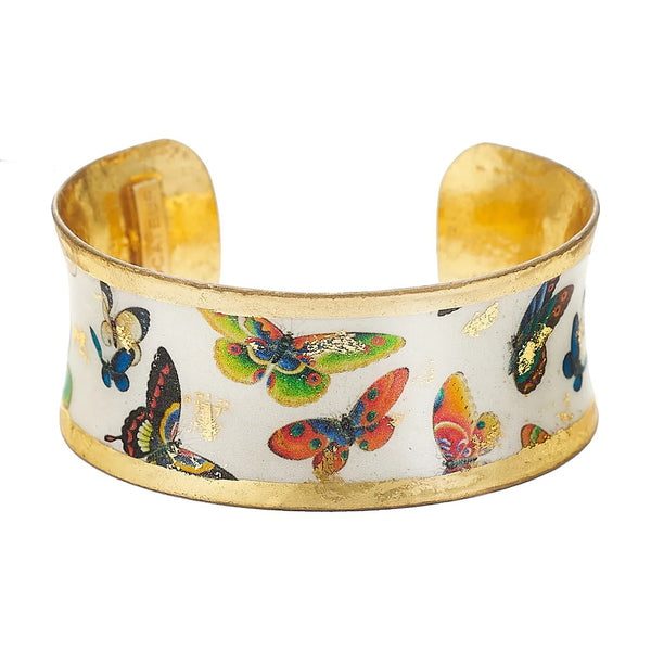 22K Gold Leaf Evocateur Chinese Butterflies 1" Corset Cuff