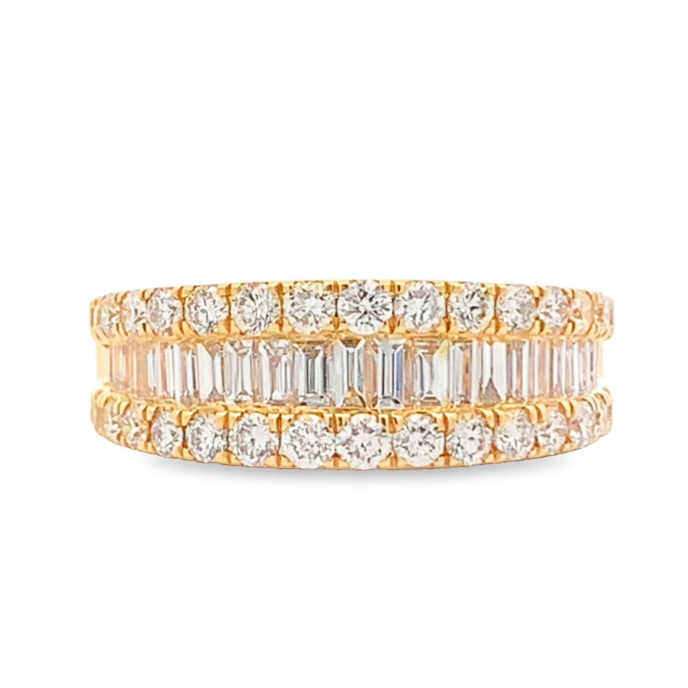 14K YELLOW GOLD DIAMOND BAGUETTE ANNIVERSARY BAND