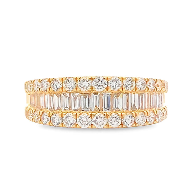 14K YELLOW GOLD DIAMOND BAGUETTE ANNIVERSARY BAND