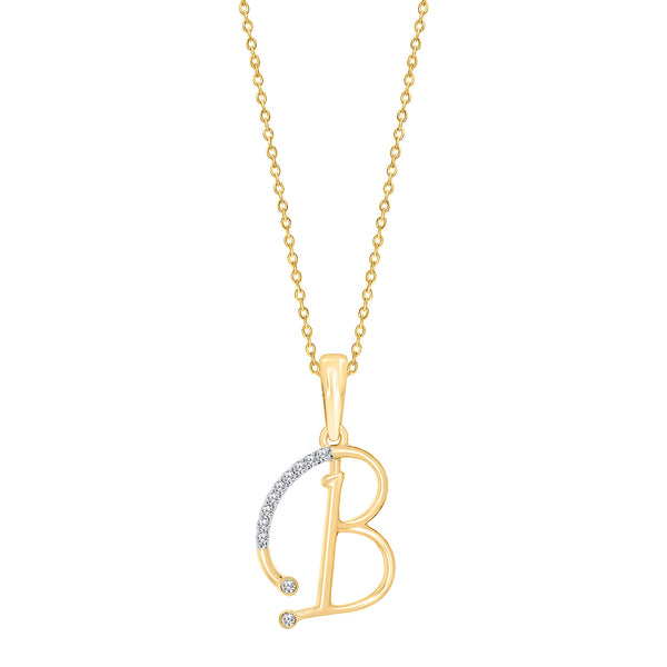 "B" INITIAL DIAMOND PENDANT