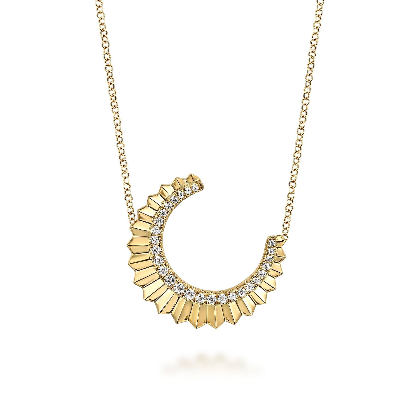 HALF MOON DIAMOND PENDANT