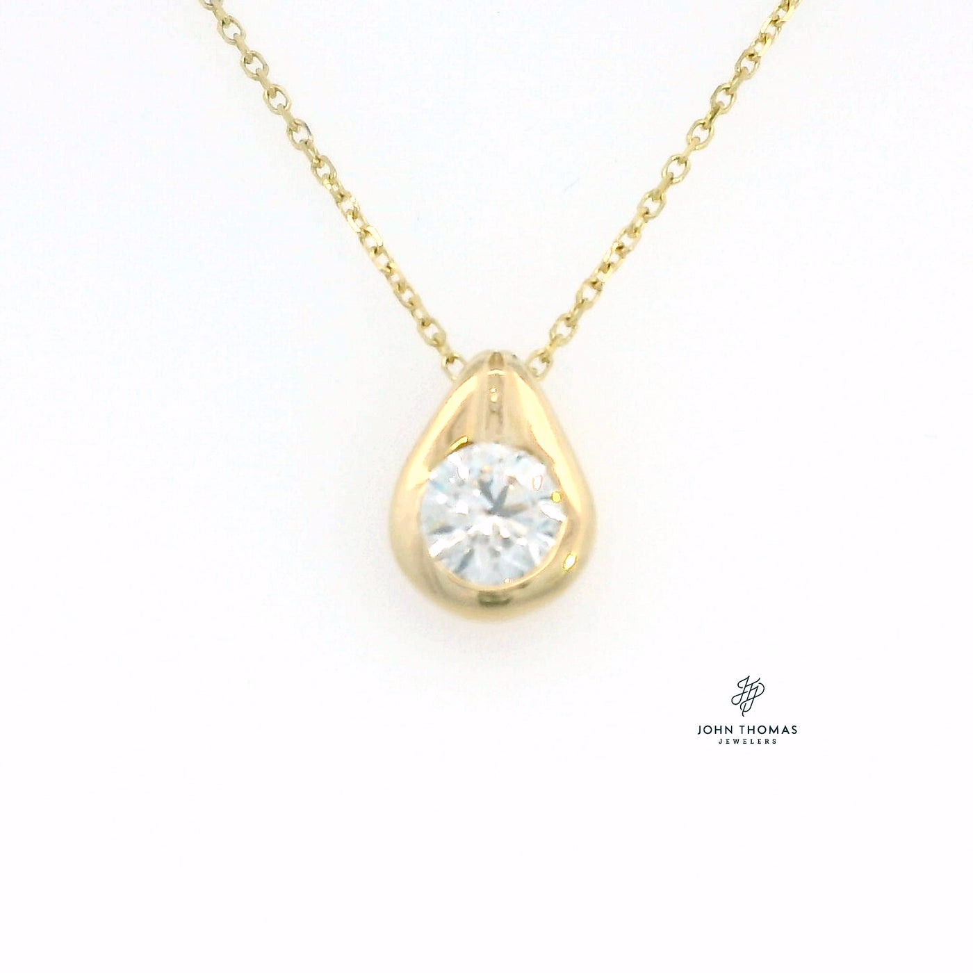 DIAMOND "TEARDROP" PENDANT NECKLACE