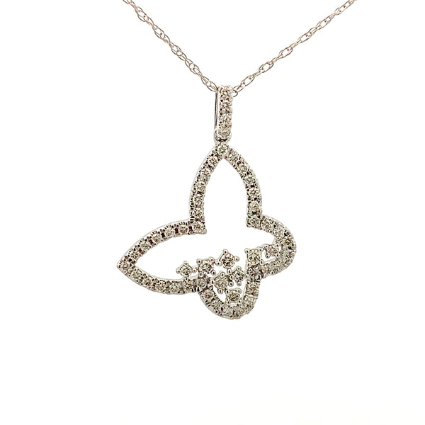 14KW DIAMOND BUTTERFLY PENDANT