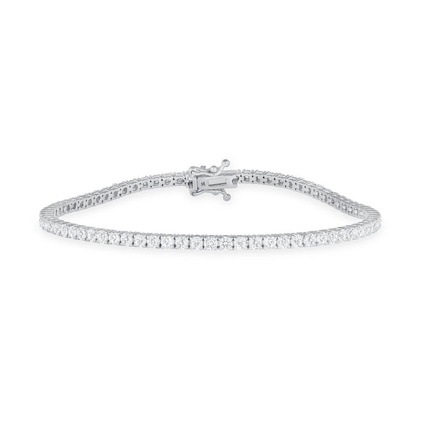 14KW 1.15CT DIAMOND BUTTERCUP TENNIS BRACELET