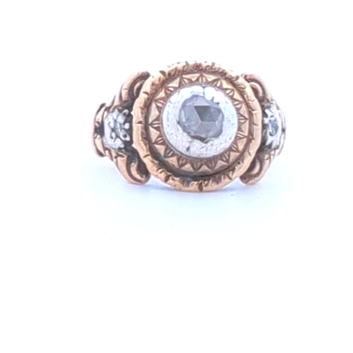 OLD MINE CUT ANTIQUE RING