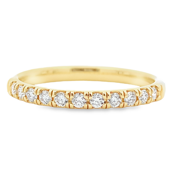 14K Yellow Gold Split Prong Diamond Band .25CTW - John Thomas Jewelers.
