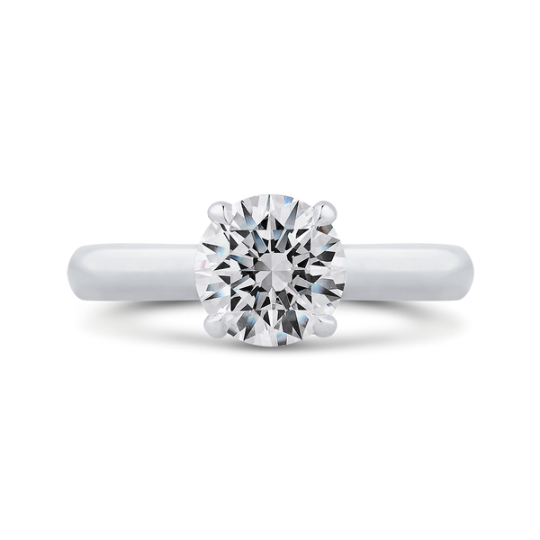 White Gold Round Diamond Engagement Ring (Semi-Mount)