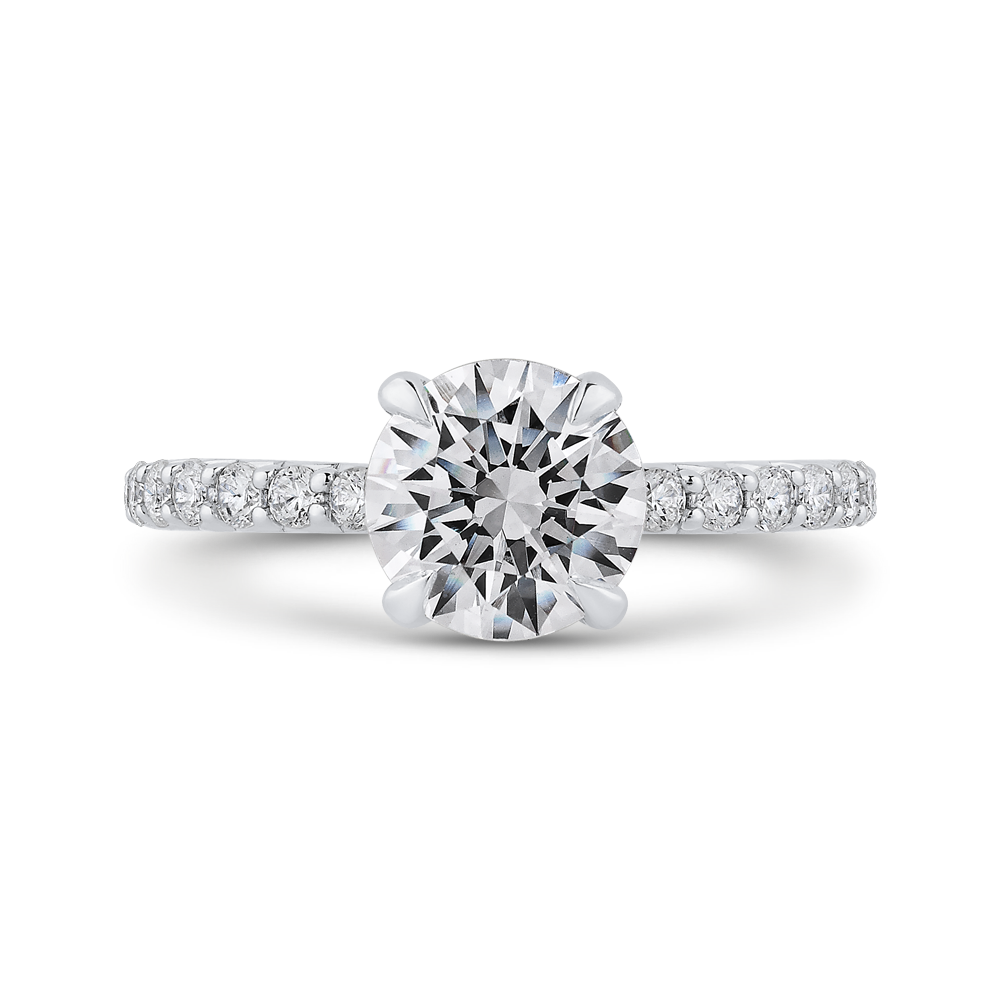 14K Two-Tone Gold Diamond Engagement Ring (Semi-Mount)