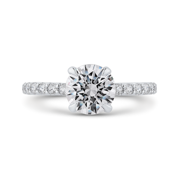 14K Two-Tone Gold Diamond Engagement Ring (Semi-Mount)