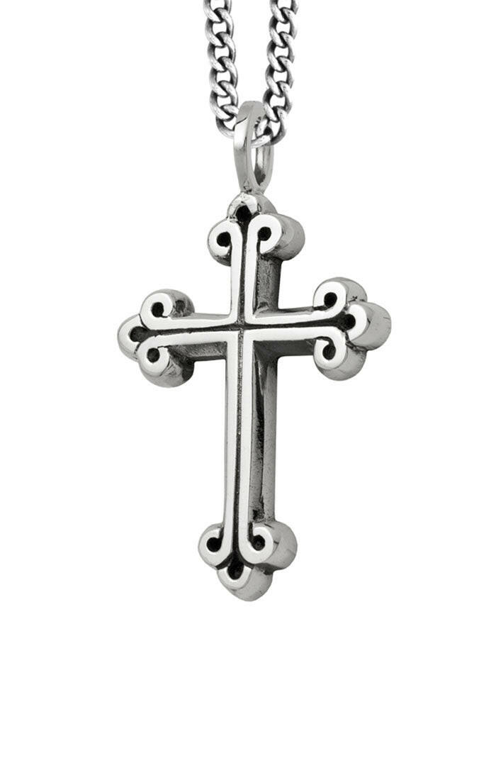 King Baby Medium Traditional Cross Pendant - John Thomas Jewelers.