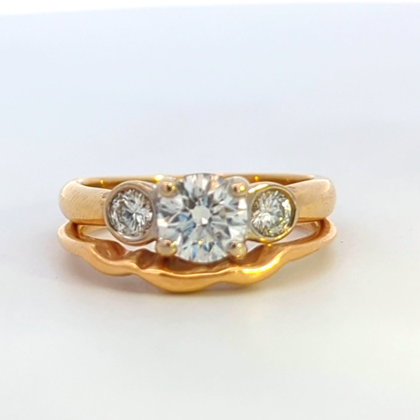 DIAMOND WEDDING SET IN 14K YELLOW