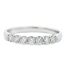 1/3CTW White Gold 7 Diamond Wedding Ring