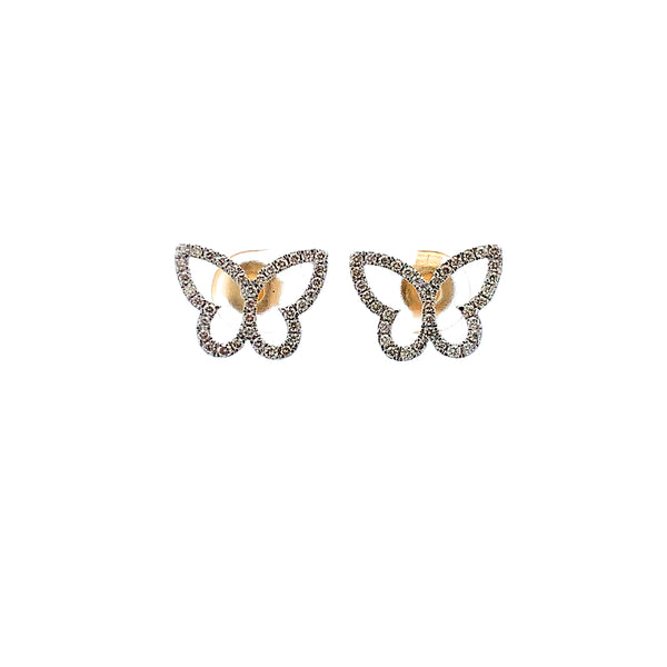 14KY DIAMOND BUTTERFLY EARRINGS