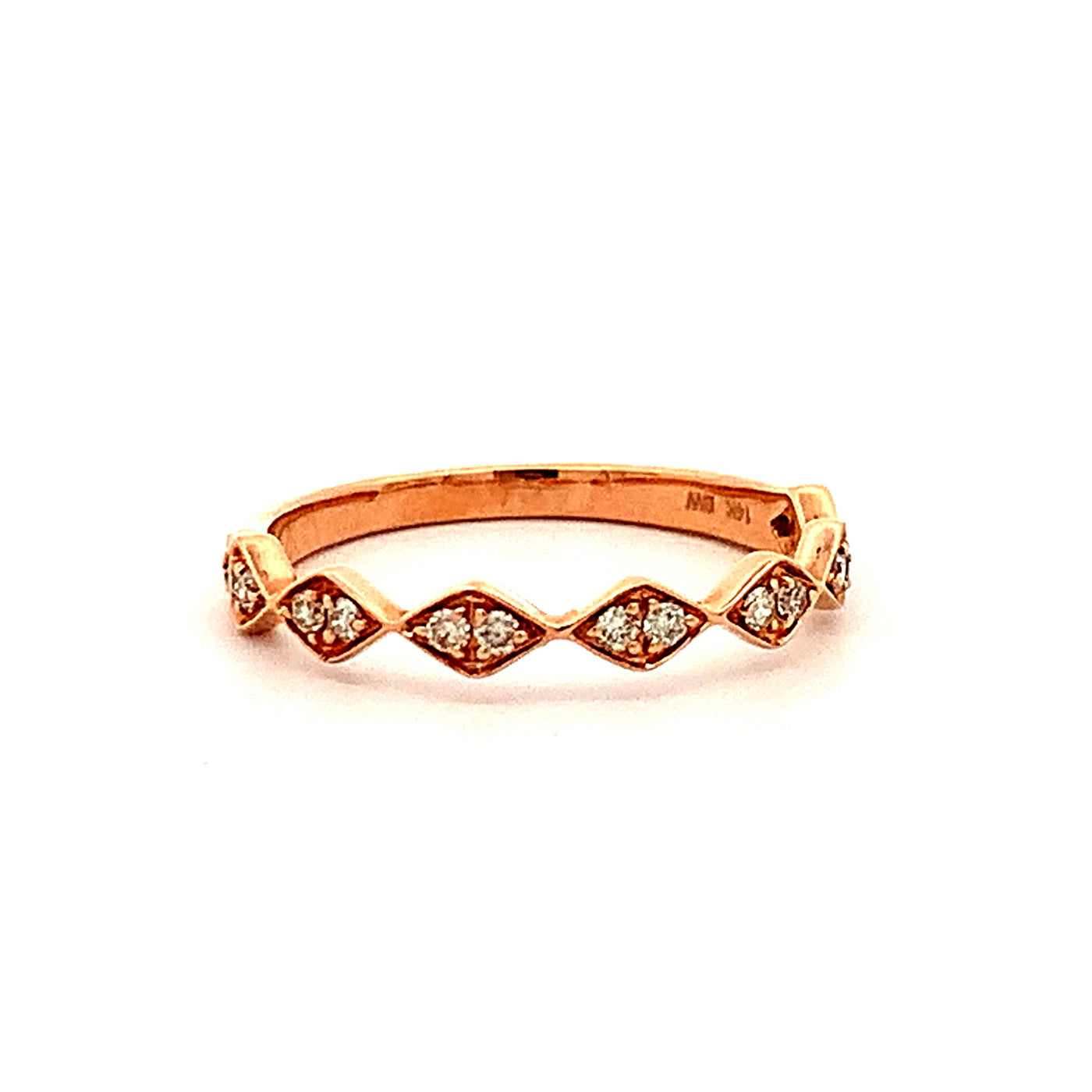 14K ROSE GOLD DIAMOND FASHION RING .16 CTW