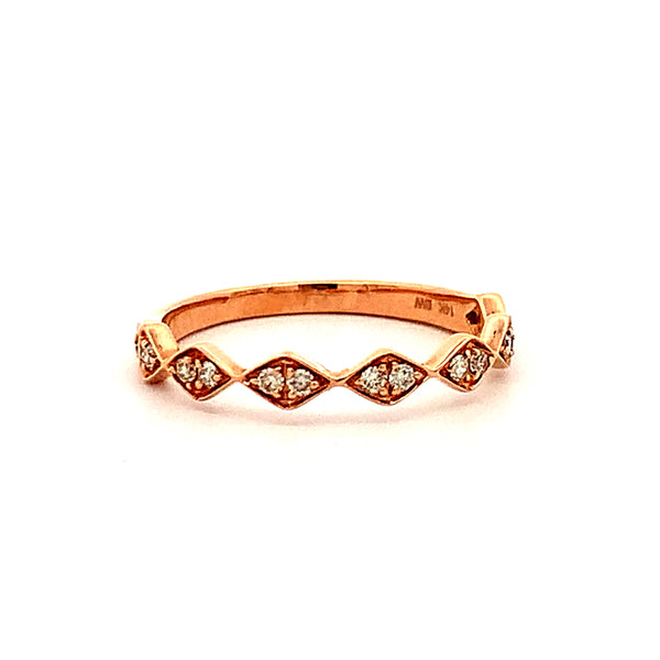 14K ROSE GOLD DIAMOND FASHION RING .16 CTW