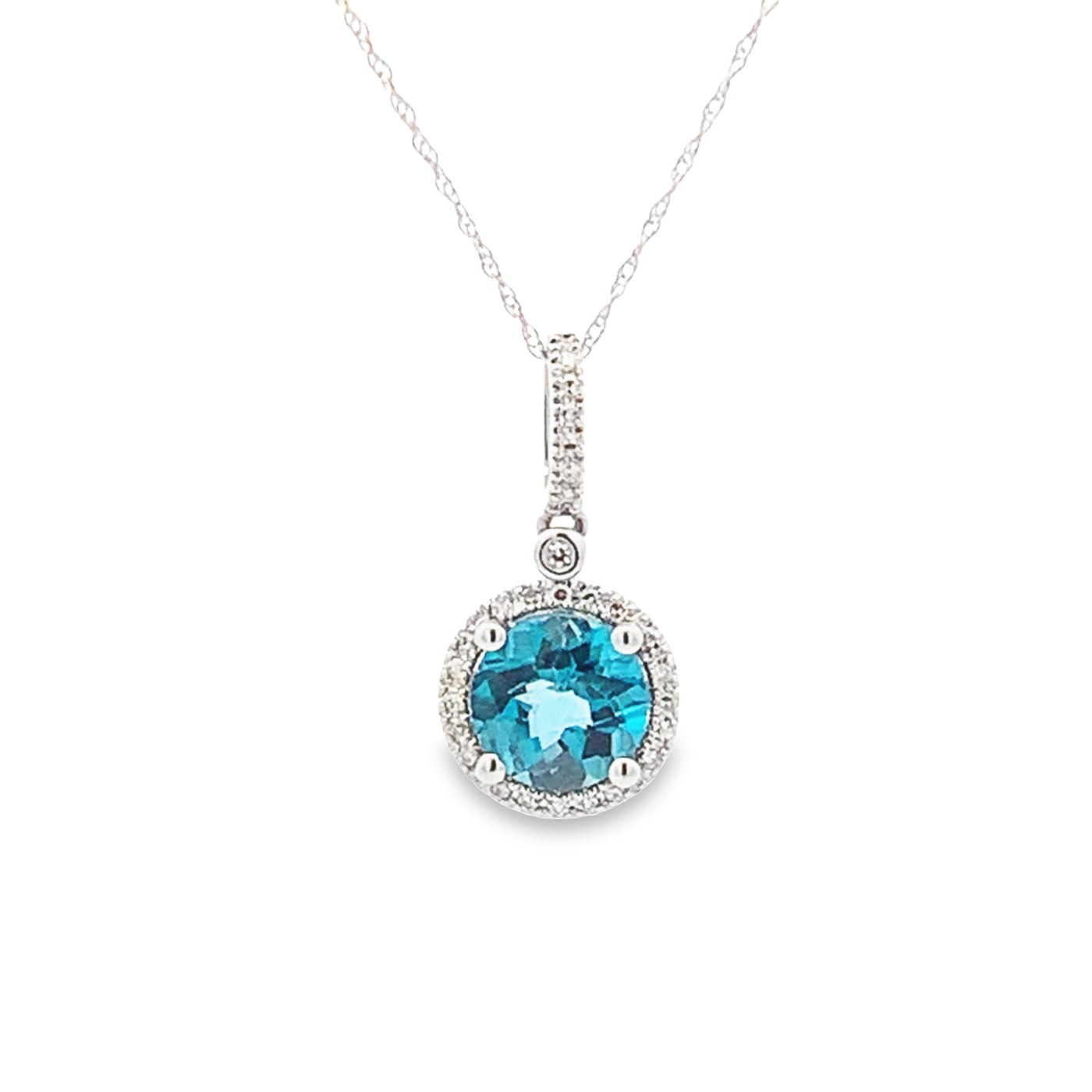 14K White Gold London Blue Topaz Ring