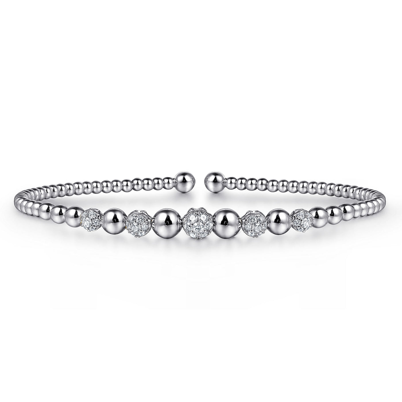 BUJUKAN DIAMOND BANGLE BRACELET IN 14K WHITE GOLD