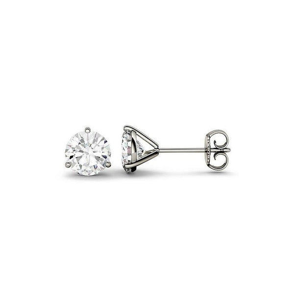 14K GOLD DIAMOND MARTINI STUD EARRINGS .38CTW