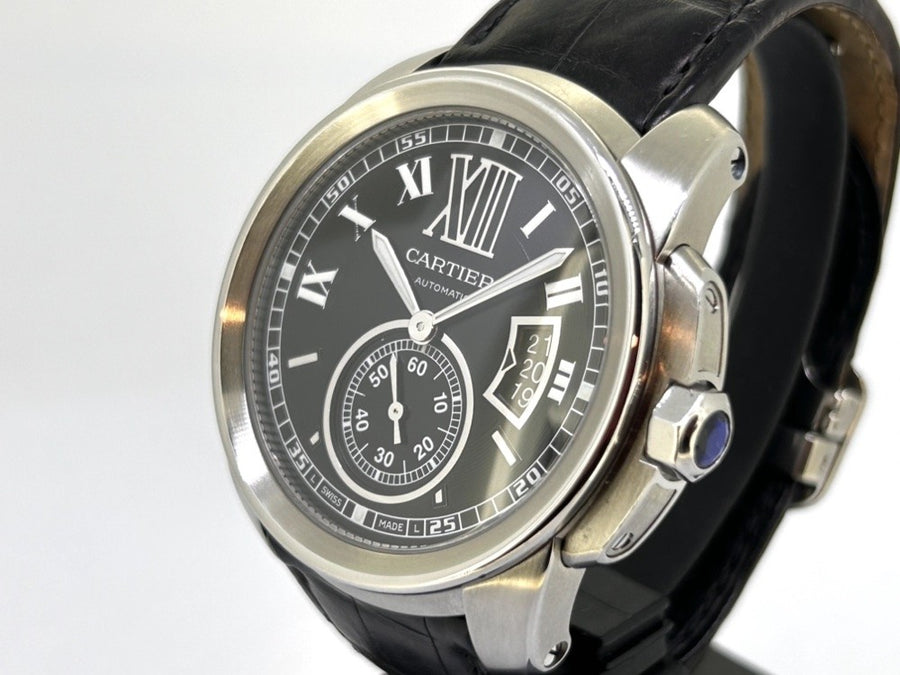 CARTIER CALIBRE 3299 STAINLESS STEEL WITH SAPPHIRE SERIAL NO. 5529430X