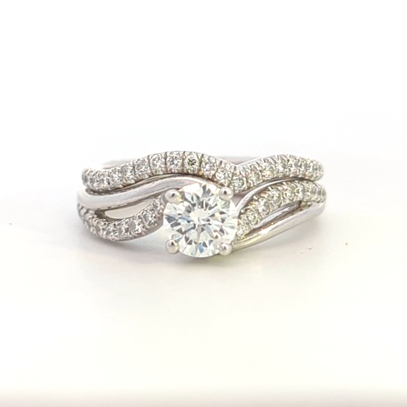 14K WHITE GOLD DIAMOND WEDDING SET