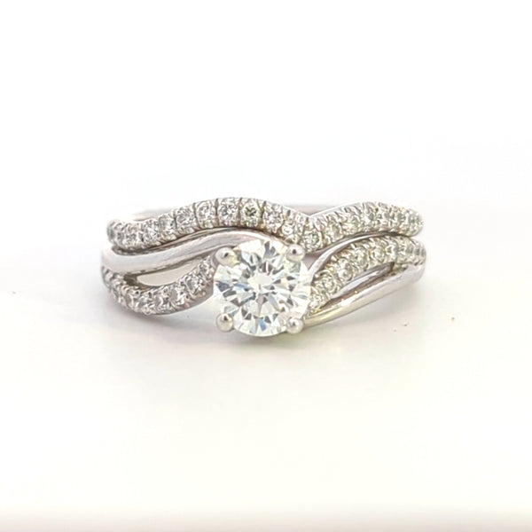 14K WHITE GOLD DIAMOND WEDDING SET