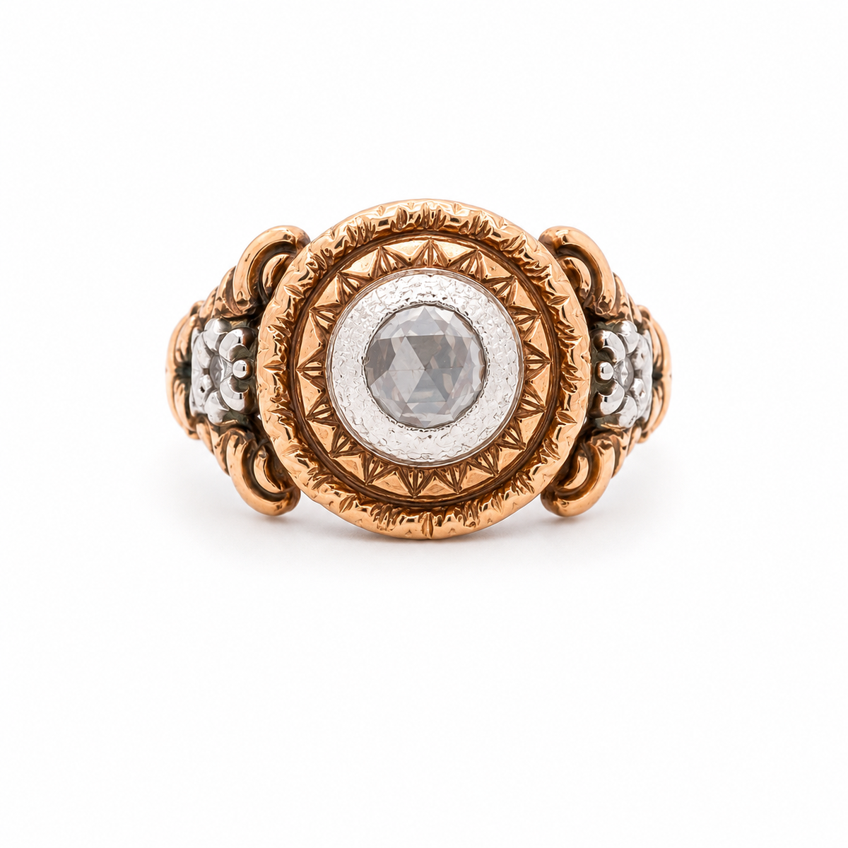 OLD MINE CUT ANTIQUE RING
