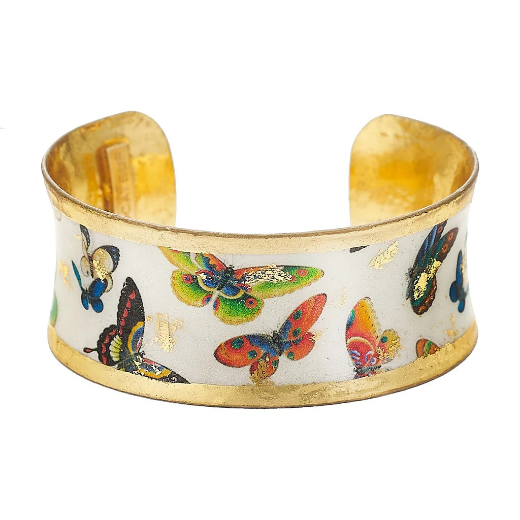 22K Gold Leaf Evocateur Chinese Butterflies 1" Corset Cuff