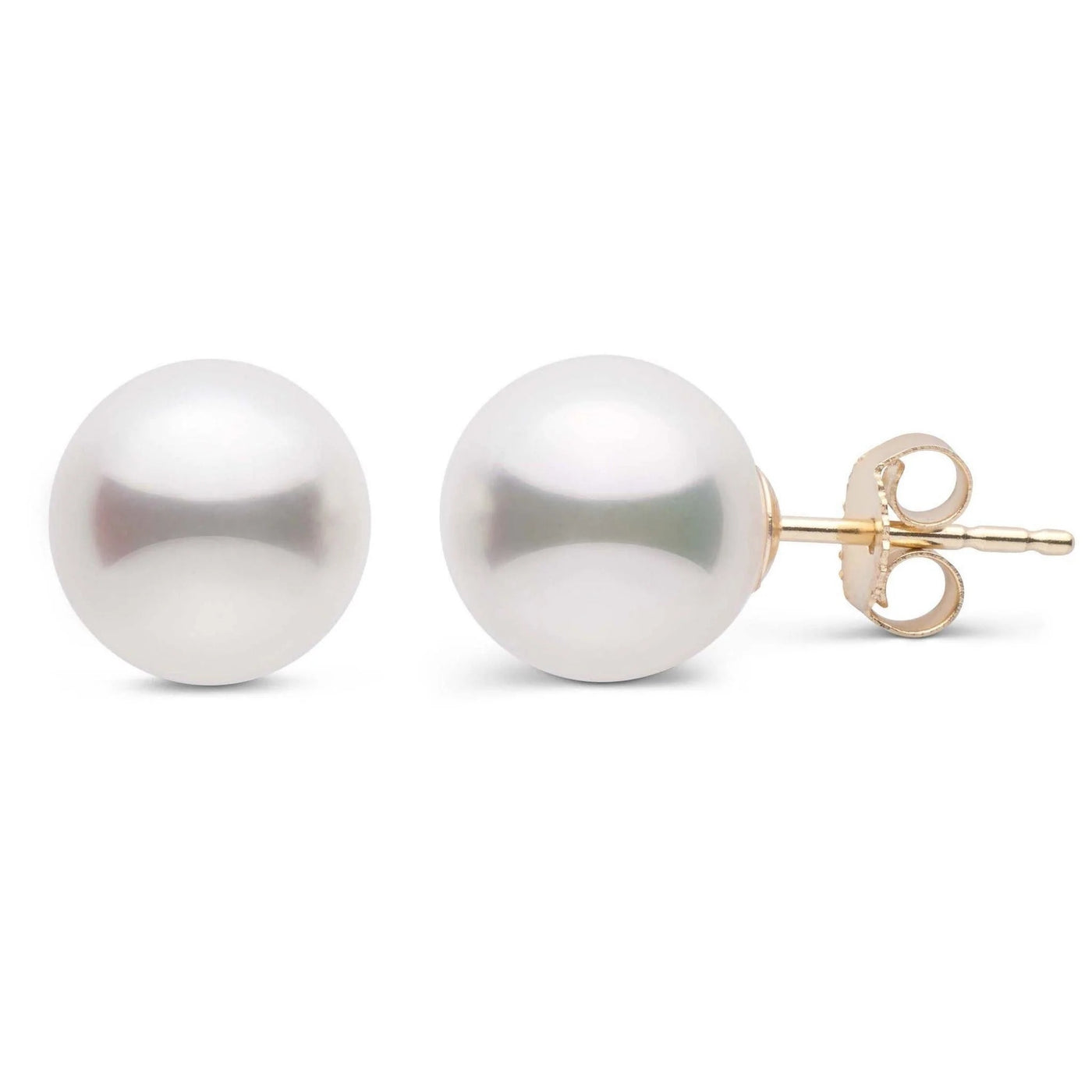 14K YELLOW GOLD PEARL STUD EARRINGS- 5.8MM