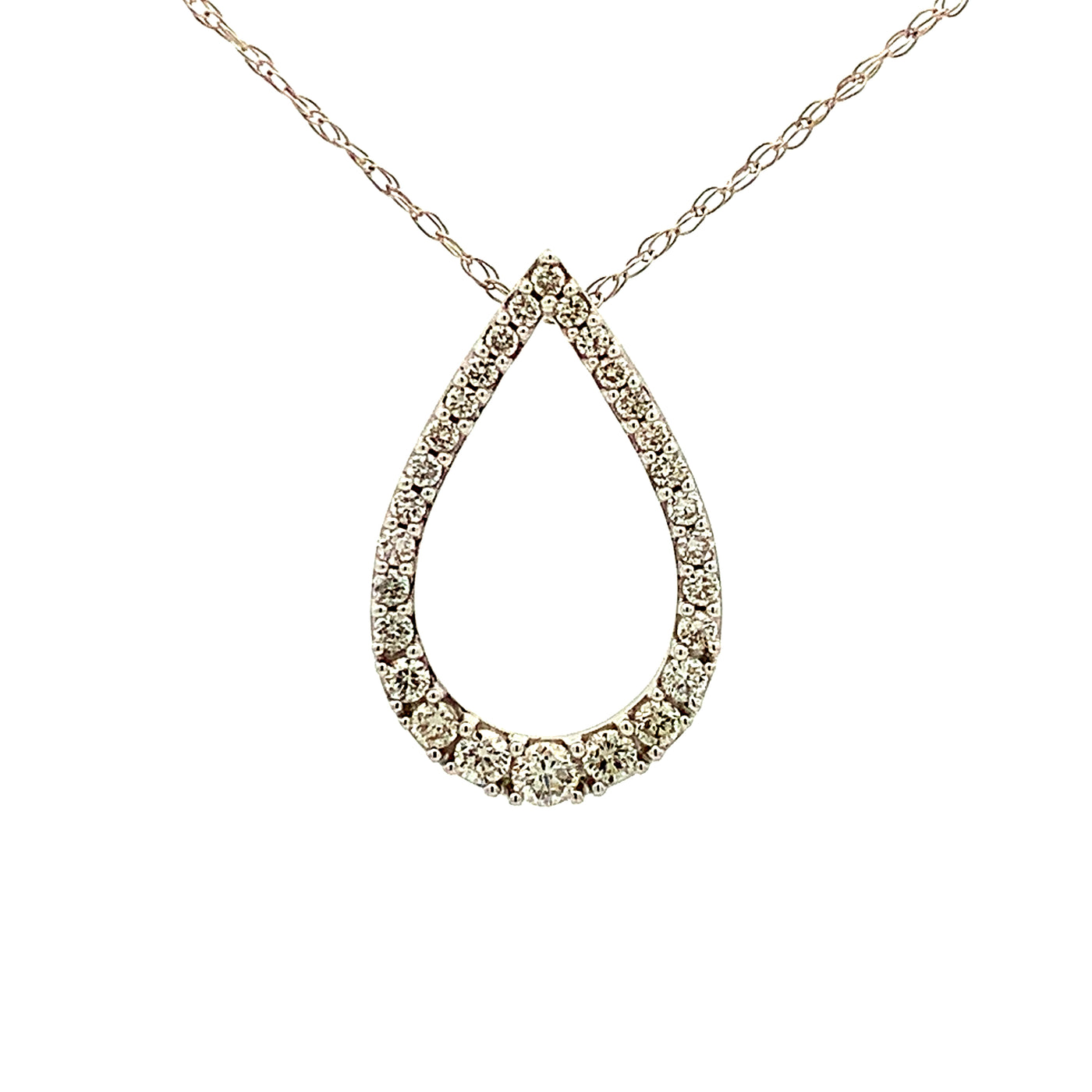 14KW PEAR SHAPED DIAMOND PENDANT 14KW .50 CT
