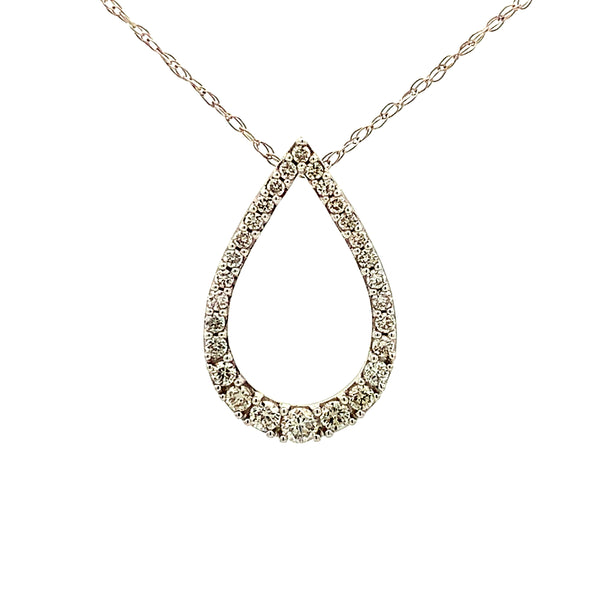 14KW PEAR SHAPED DIAMOND PENDANT 14KW .50 CT