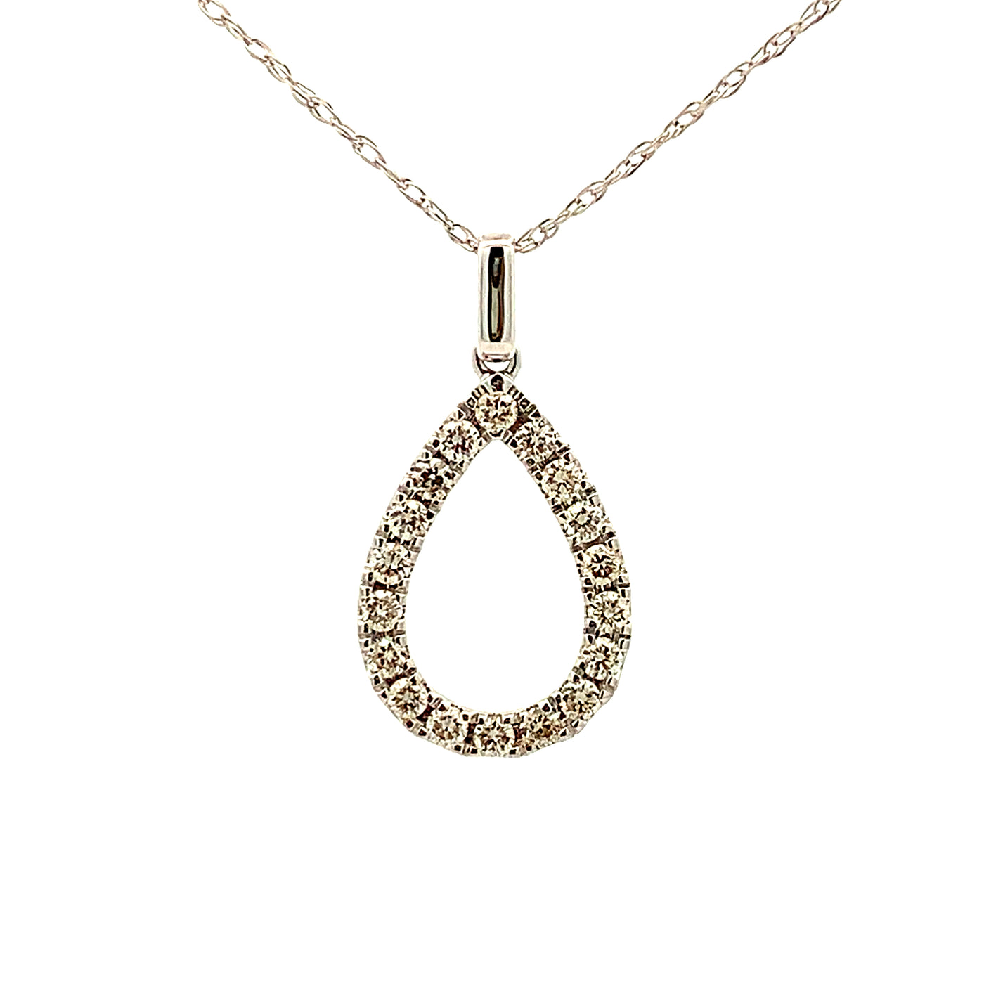 14KW DIAMOND PEAR SHAPED PENDANT