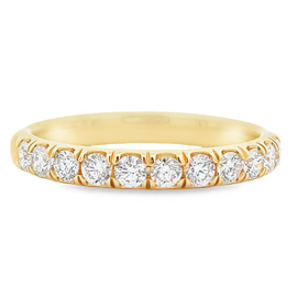 14K Yellow Gold Diamond Split Prong Ring