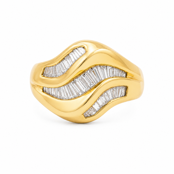 BAGUETTE DIAMOND RING IN 14KY