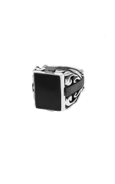 Designer King Baby Sterling Silver Statement Onyx Mens Ring Size 11