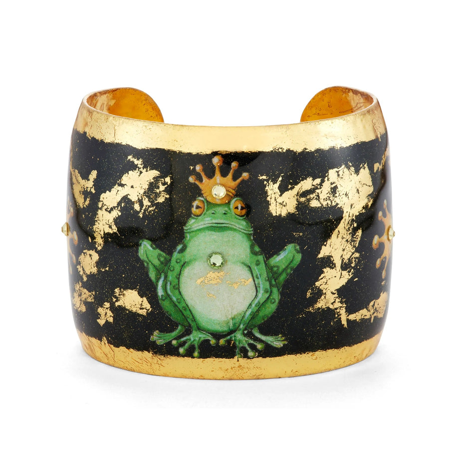 22K Gold Leaf Evocateur King Frog 2'" Cuff Bracelet