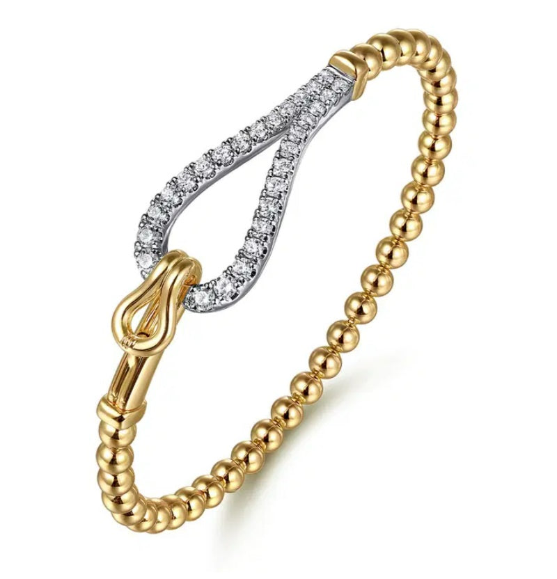 YELLOW GOLD BUJUKAN DIAMOND INTERLOCKING BRACELET