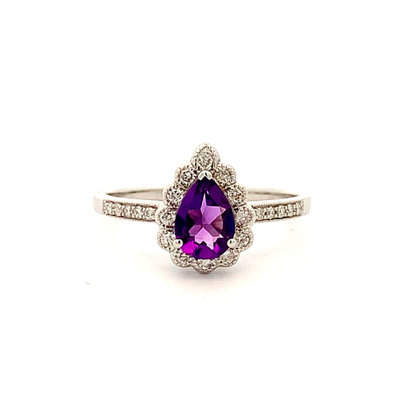14KW AMETHYST RING