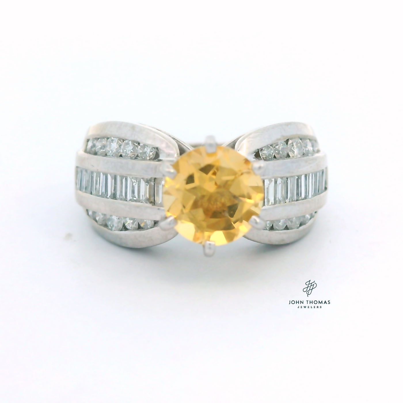 CITRINE AND DIAMOND RING