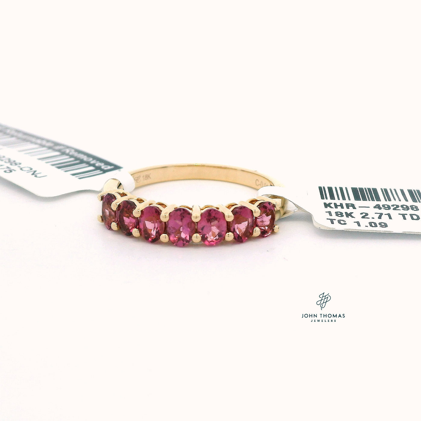 SEVEN STONE PINK TOURMALINE RING