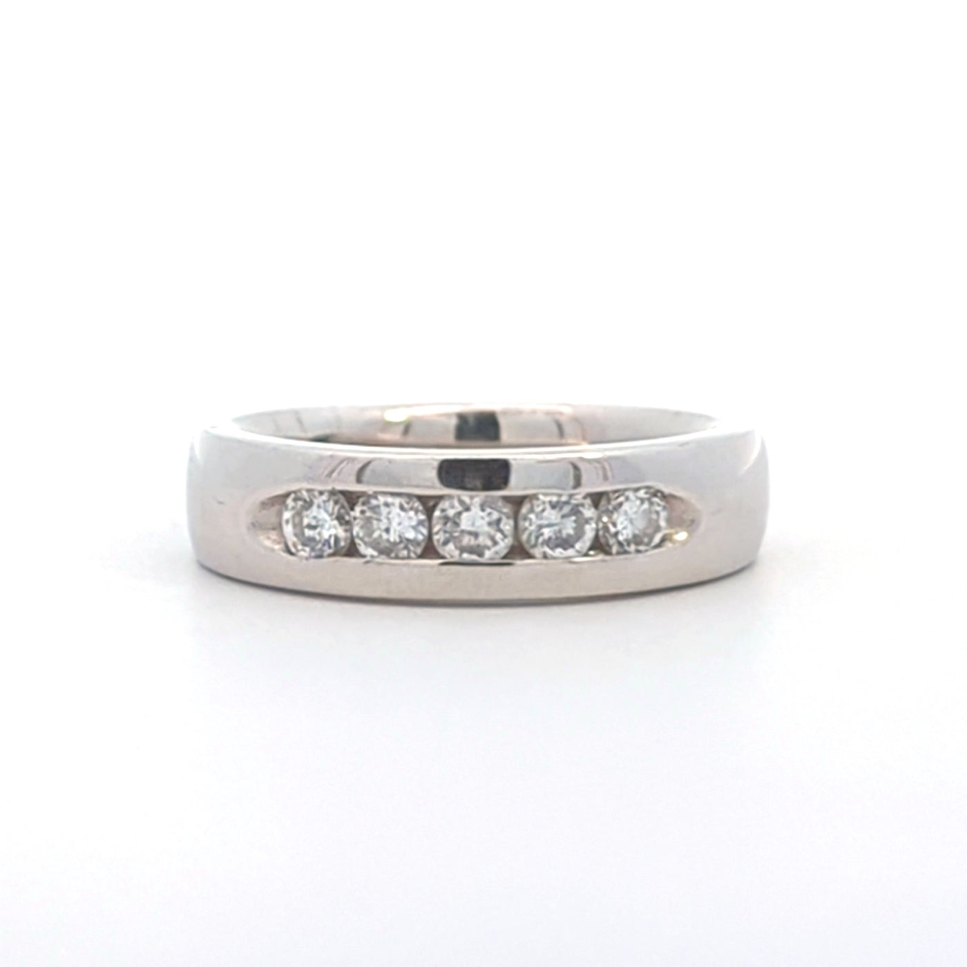 PLATINUM FIVE STONE DIAMOND BAND