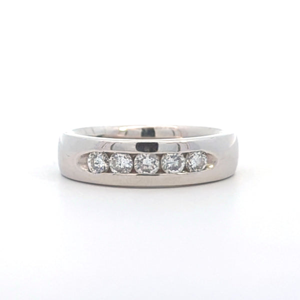 PLATINUM FIVE STONE DIAMOND BAND