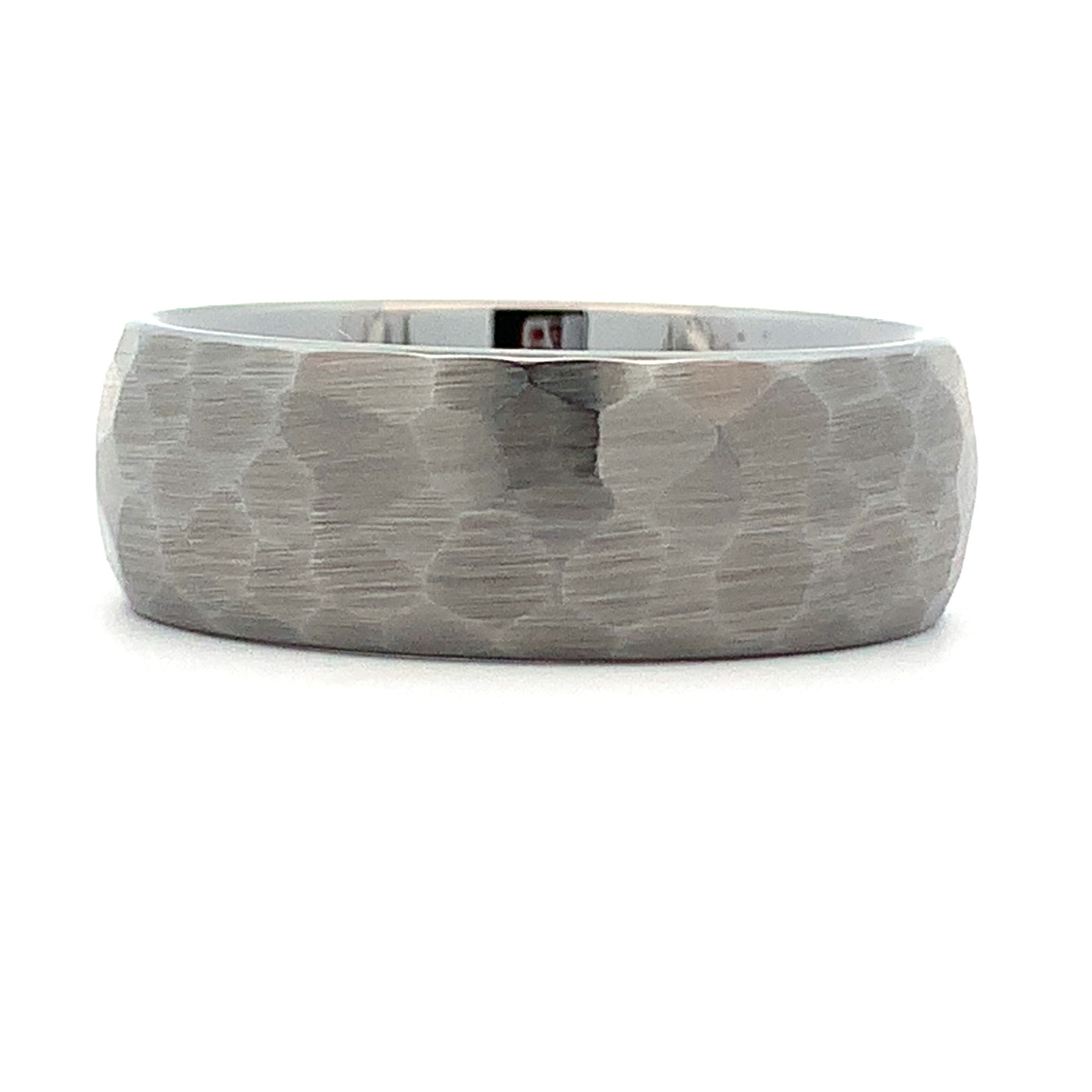 Tungsten Domed Hammered Men's Band - Size 10