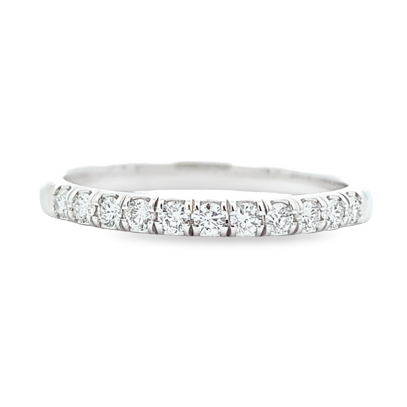 14KW ELEVEN DIAMOND SPLIT PRONG WEDDING BAND - John Thomas Jewelers.