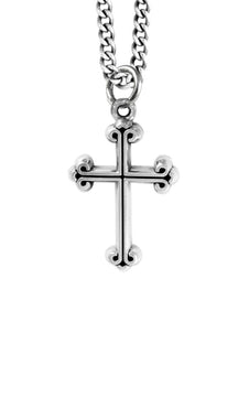 King Baby Jewelry Small Cross Pendant with Curb Chain
